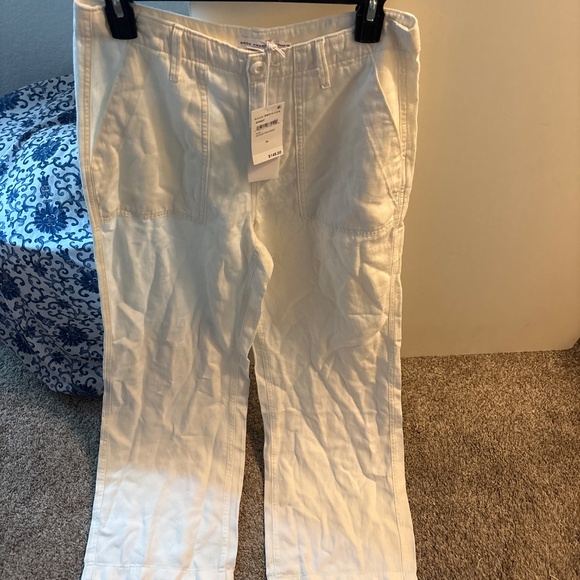 Good American light linen pants New with tags size 0 - Picture 2 of 6